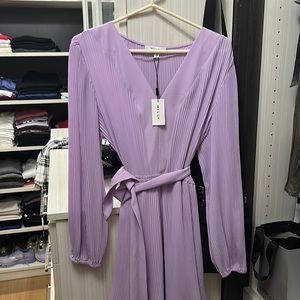 Milly lilac solid pleat dress size 12